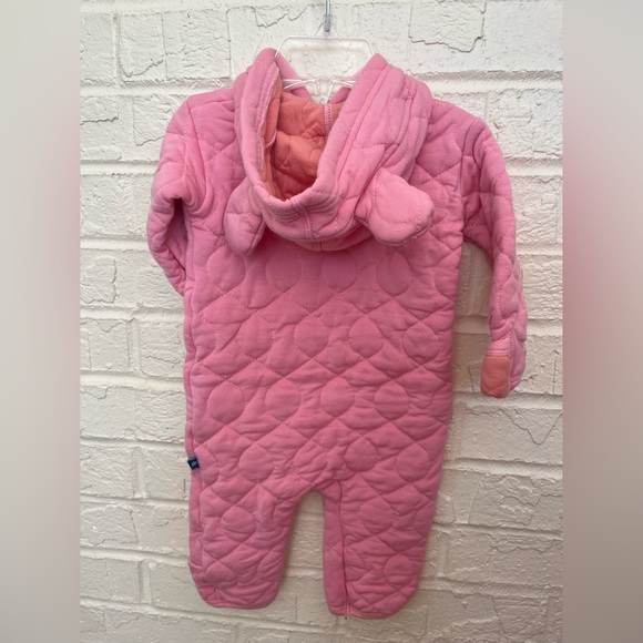 Kickee Pants Ouilted Coverall with teddy bear hood - Picture 3 of 3